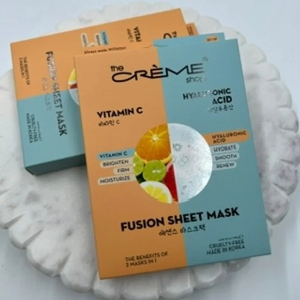 The Creme Shop Vitamin‎ C Hyaluronic Acid Fusion Sheet Mask Set of 10